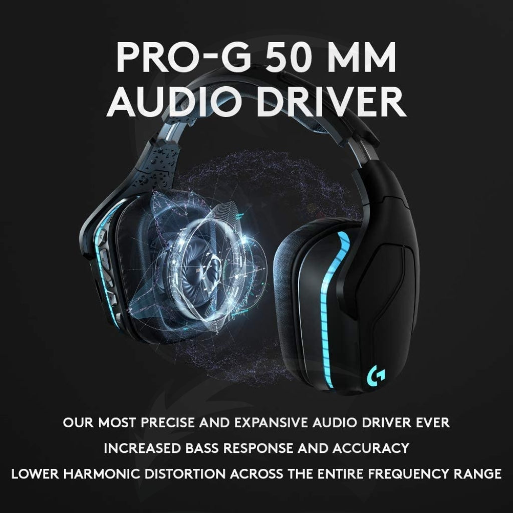 Logitech G935 Wireless DTS:X 7.1 Surround Sound LIGHTSYNC RGB PC Gaming Headset - Black, blue Logitech G935 Wireless DTS:X 7.1 Surround Sound LIGHTSYNC RGB PC Gaming Headset - Black, blue
